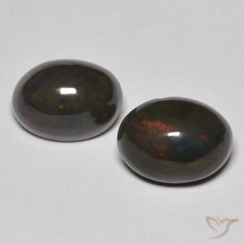 1.54ctw Natürlicher Mehrfarbig Opal, Oval, Lichtundurchlässig