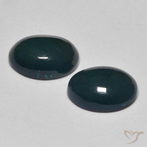 1.39 ct natürliche Mehrfarbig Opal-Edelsteine, Oval, Lichtundurchlässig