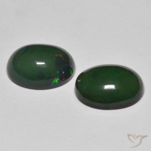 2.41 ct natürliche Mehrfarbig Opal-Edelsteine, Oval, Lichtundurchlässig