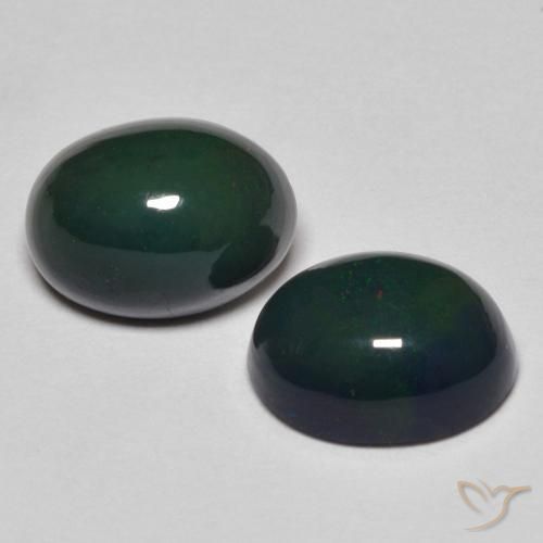1.94 ct natürliche Mehrfarbig Opal-Edelsteine, Oval, Lichtundurchlässig