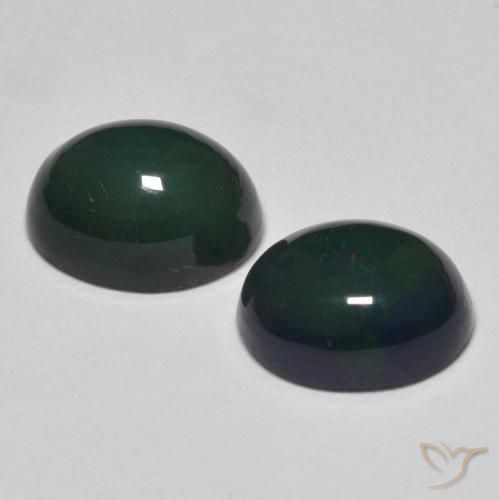 1.94 ct natürliche Mehrfarbig Opal-Edelsteine, Oval, Lichtundurchlässig