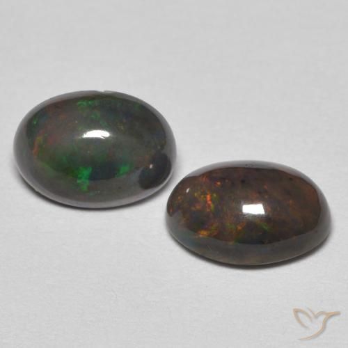 0.99 ct natürliche Mehrfarbig Opal-Edelsteine, Oval, Lichtundurchlässig