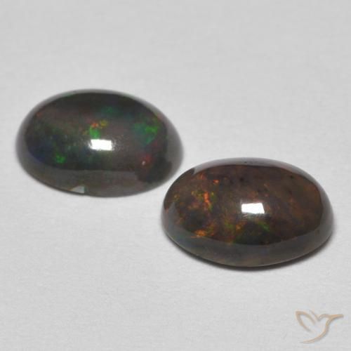 0.99 ct natürliche Mehrfarbig Opal-Edelsteine, Oval, Lichtundurchlässig
