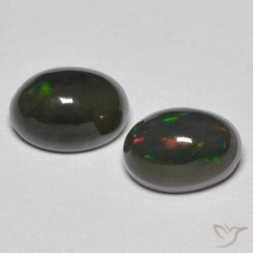 1.18ctw Natürlicher Mehrfarbig Opal, Oval, Lichtundurchlässig