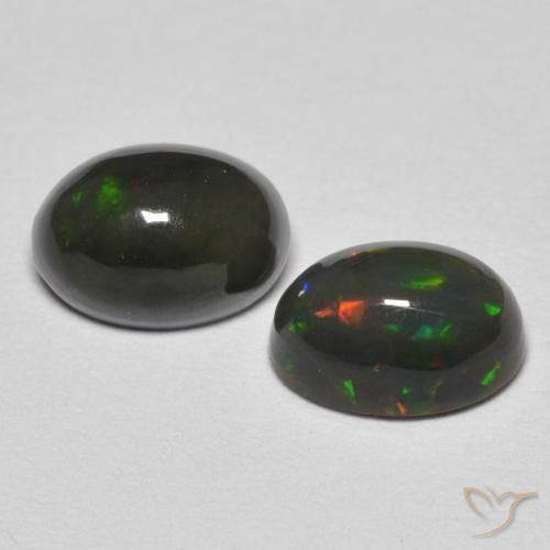 1.18 ct natürliche Mehrfarbig Opal-Edelsteine, Oval, Lichtundurchlässig