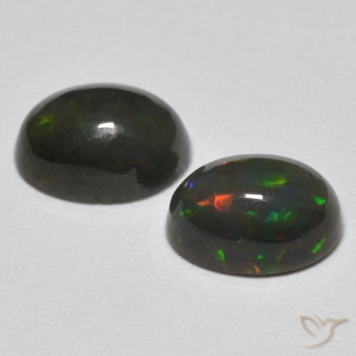 1.18 ct natürliche Mehrfarbig Opal-Edelsteine, Oval, Lichtundurchlässig