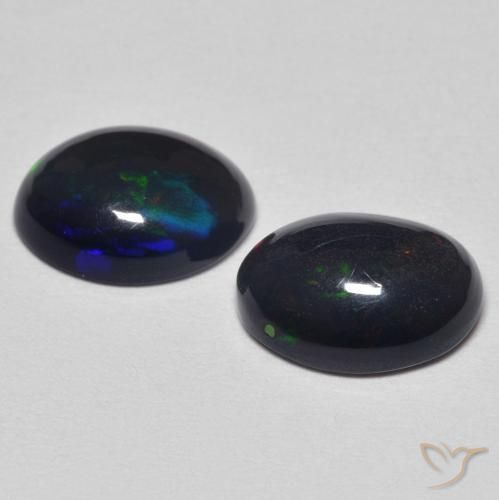 1.68 ct natürliche Mehrfarbig Opal-Edelsteine, Oval, Lichtundurchlässig