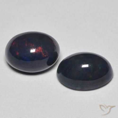 1.76 ct natürliche Mehrfarbig Opal-Edelsteine, Oval, Lichtundurchlässig