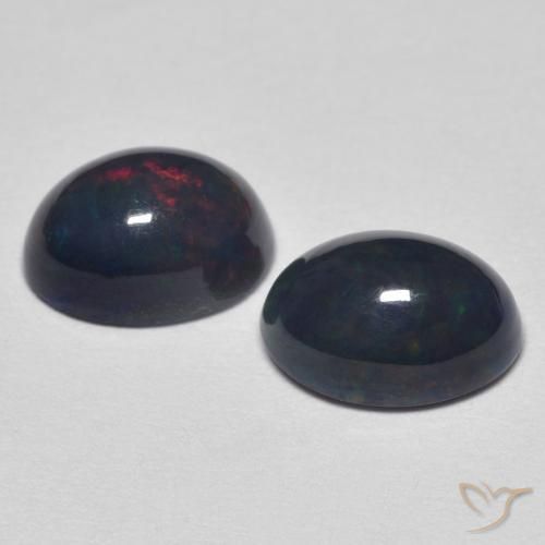 1.76 ct natürliche Mehrfarbig Opal-Edelsteine, Oval, Lichtundurchlässig