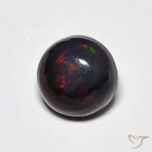 0.53ct Natürlicher Mehrfarbig Opal, Runden, Lichtundurchlässig