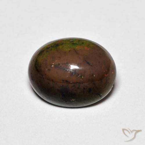 1.48ct Natürlicher Mehrfarbig Opal, Oval, Lichtundurchlässig, Photo A
