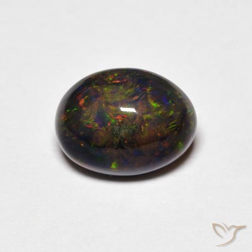 1.15ct Natürlicher Mehrfarbig Opal, Oval, Lichtundurchlässig