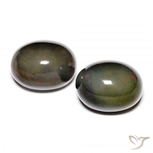 2.97ctw Natürlicher Mehrfarbig Opal, Oval, Lichtundurchlässig