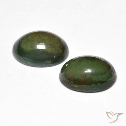 1.43 ct natürliche Mehrfarbig Opal-Edelsteine, Oval, Lichtundurchlässig
