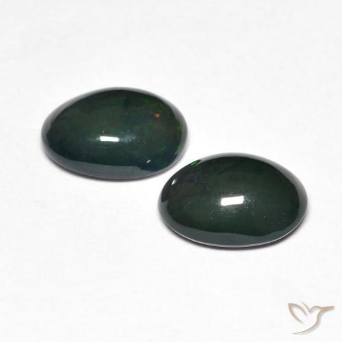 1.36 ct natürliche Mehrfarbig Opal-Edelsteine, Oval, Lichtundurchlässig
