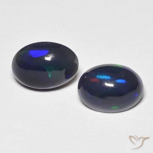 0.85ctw Natürlicher Mehrfarbig Opal, Oval, Lichtundurchlässig