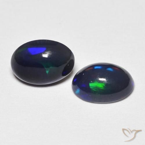0.85 ct natürliche Mehrfarbig Opal-Edelsteine, Oval, Lichtundurchlässig
