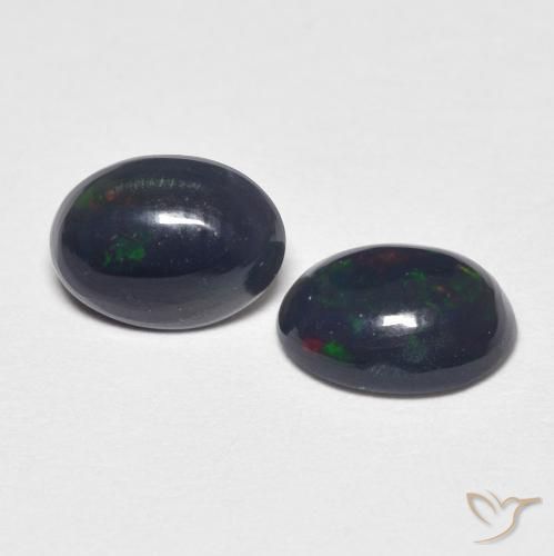 0.79 ct natürliche Mehrfarbig Opal-Edelsteine, Oval, Lichtundurchlässig