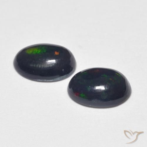 0.79 ct natürliche Mehrfarbig Opal-Edelsteine, Oval, Lichtundurchlässig