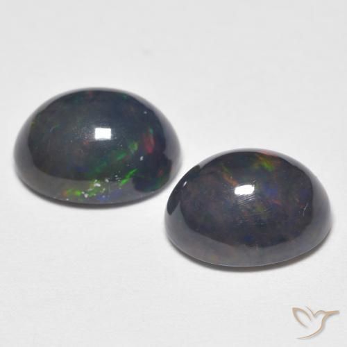 2.65 ct natürliche Mehrfarbig Opal-Edelsteine, Oval, Lichtundurchlässig