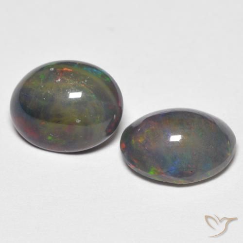 2.19 ct natürliche Mehrfarbig Opal-Edelsteine, Oval, Lichtundurchlässig
