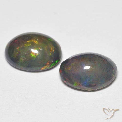 2.19 ct natürliche Mehrfarbig Opal-Edelsteine, Oval, Lichtundurchlässig