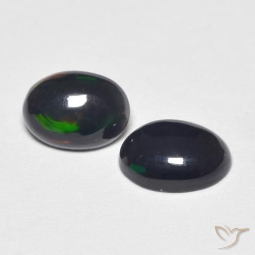 0.80 ct natürliche Mehrfarbig Opal-Edelsteine, Oval, Lichtundurchlässig