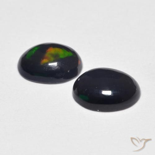 0.80 ct natürliche Mehrfarbig Opal-Edelsteine, Oval, Lichtundurchlässig