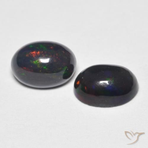 0.93 ct natürliche Mehrfarbig Opal-Edelsteine, Oval, Lichtundurchlässig