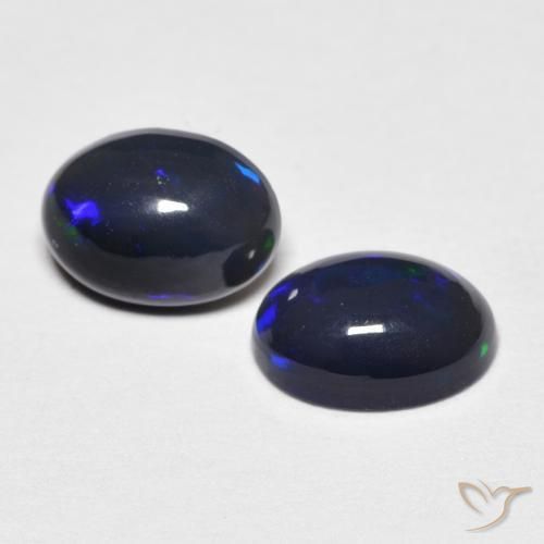 0.97 ct natürliche Mehrfarbig Opal-Edelsteine, Oval, Lichtundurchlässig