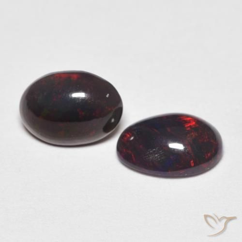0.72 ct natürliche Mehrfarbig Opal-Edelsteine, Oval, Lichtundurchlässig
