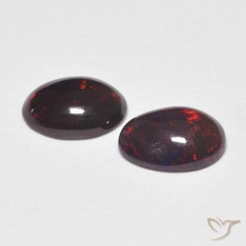 0.72 ct natürliche Mehrfarbig Opal-Edelsteine, Oval, Lichtundurchlässig