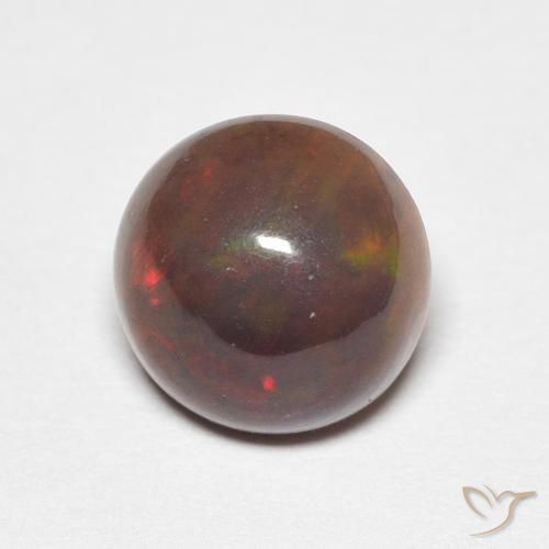 1.22ct Natürlicher Mehrfarbig Opal, Runden, Lichtundurchlässig
