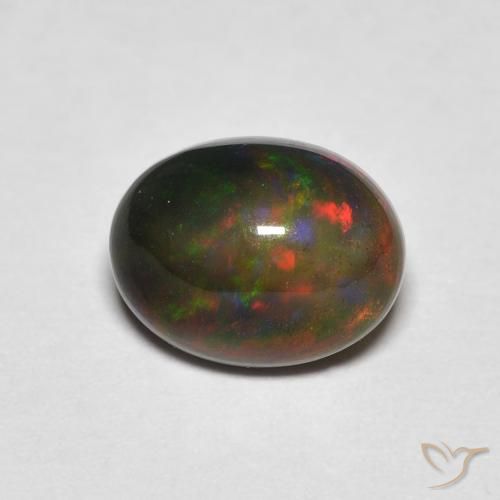 1.25ct Natürlicher Mehrfarbig Opal, Oval, Lichtundurchlässig