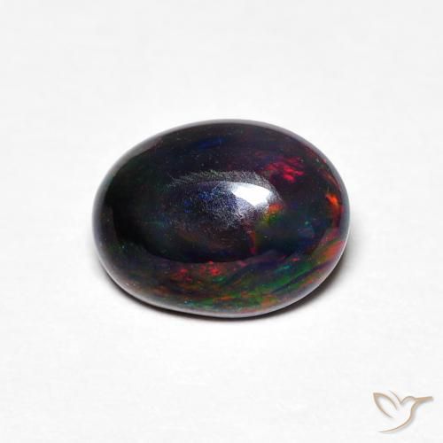 0.61ct Natürlicher Mehrfarbig Opal, Oval, Lichtundurchlässig