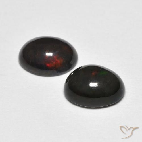 1.18 ct natürliche Mehrfarbig Opal-Edelsteine, Oval, Lichtundurchlässig