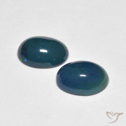 1.39 ct natürliche Mehrfarbig Opal-Edelsteine, Oval, Lichtundurchlässig