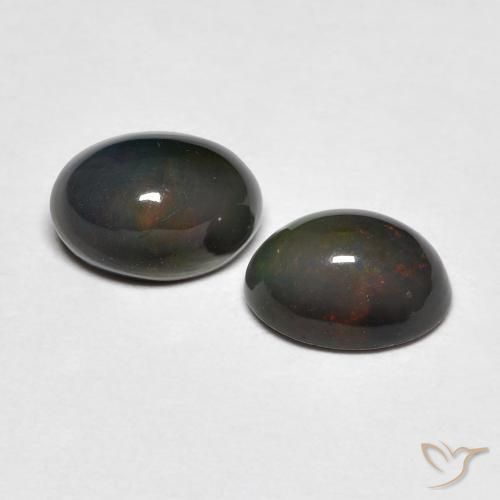 1.22 ct natürliche Mehrfarbig Opal-Edelsteine, Oval, Lichtundurchlässig