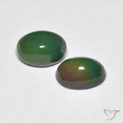 1.08 ct natürliche Mehrfarbig Opal-Edelsteine, Oval, Lichtundurchlässig