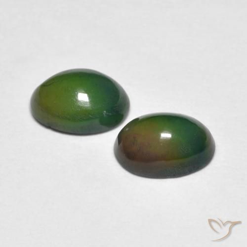 1.08 ct natürliche Mehrfarbig Opal-Edelsteine, Oval, Lichtundurchlässig
