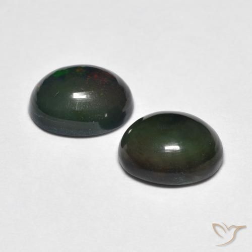 2.48 ct natürliche Mehrfarbig Opal-Edelsteine, Oval, Lichtundurchlässig