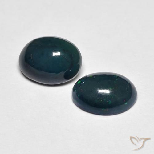 1.36 ct natürliche Mehrfarbig Opal-Edelsteine, Oval, Lichtundurchlässig