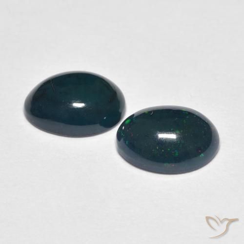 1.36 ct natürliche Mehrfarbig Opal-Edelsteine, Oval, Lichtundurchlässig