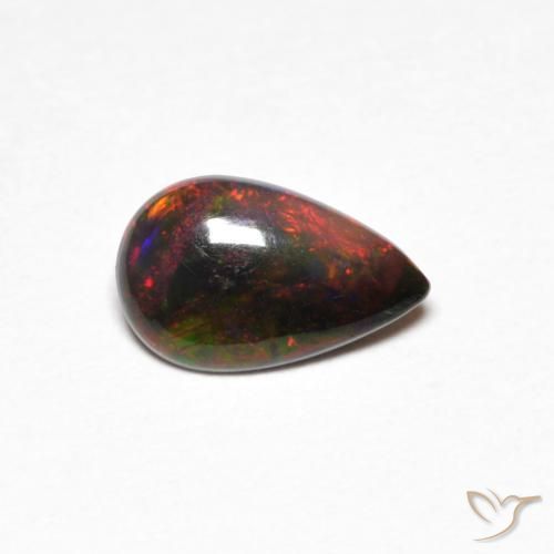 0.44ct Natürlicher Mehrfarbig Opal, Birnenform, Lichtundurchlässig