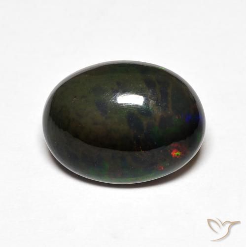 2.45ct Natürlicher Mehrfarbig Opal, Oval, Lichtundurchlässig