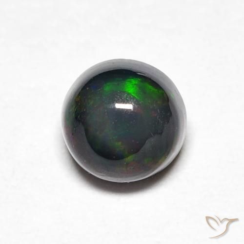0.44ct Natürlicher Mehrfarbig Opal, Runden, Lichtundurchlässig