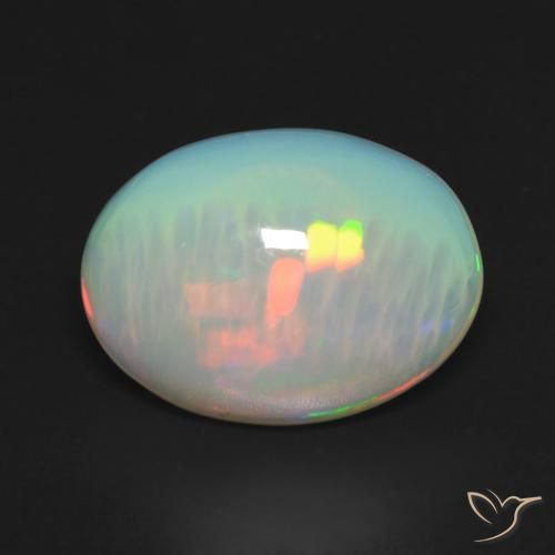 3.28ct Natürlicher Mehrfarbig Opal, Oval, Transparent