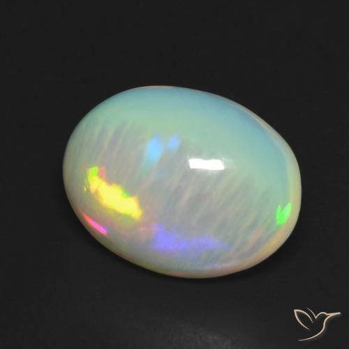 9,17 ctw natürlicher Mehrfarbig Opal, Oval, Transparent