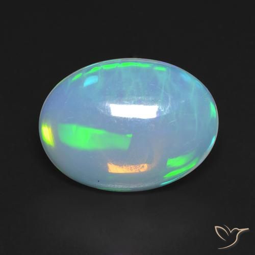3.56ct Natürlicher Mehrfarbig Opal, Oval, Transparent