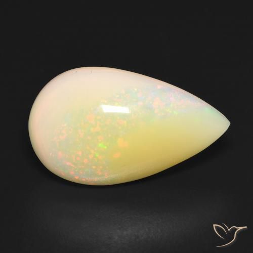 5.82ct Natürlicher Mehrfarbig Opal, Birnenform, Lichtdurchlässig